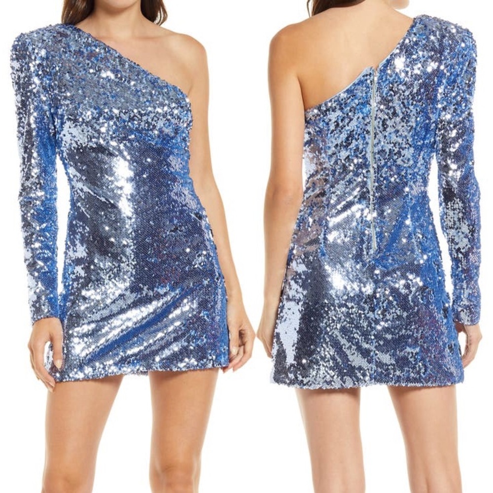 Bardot Sequin One-Shoulder Minidress